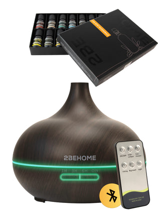 Aroma diffuser luchtbevochtiger met etherische olie set en afstandsbediening