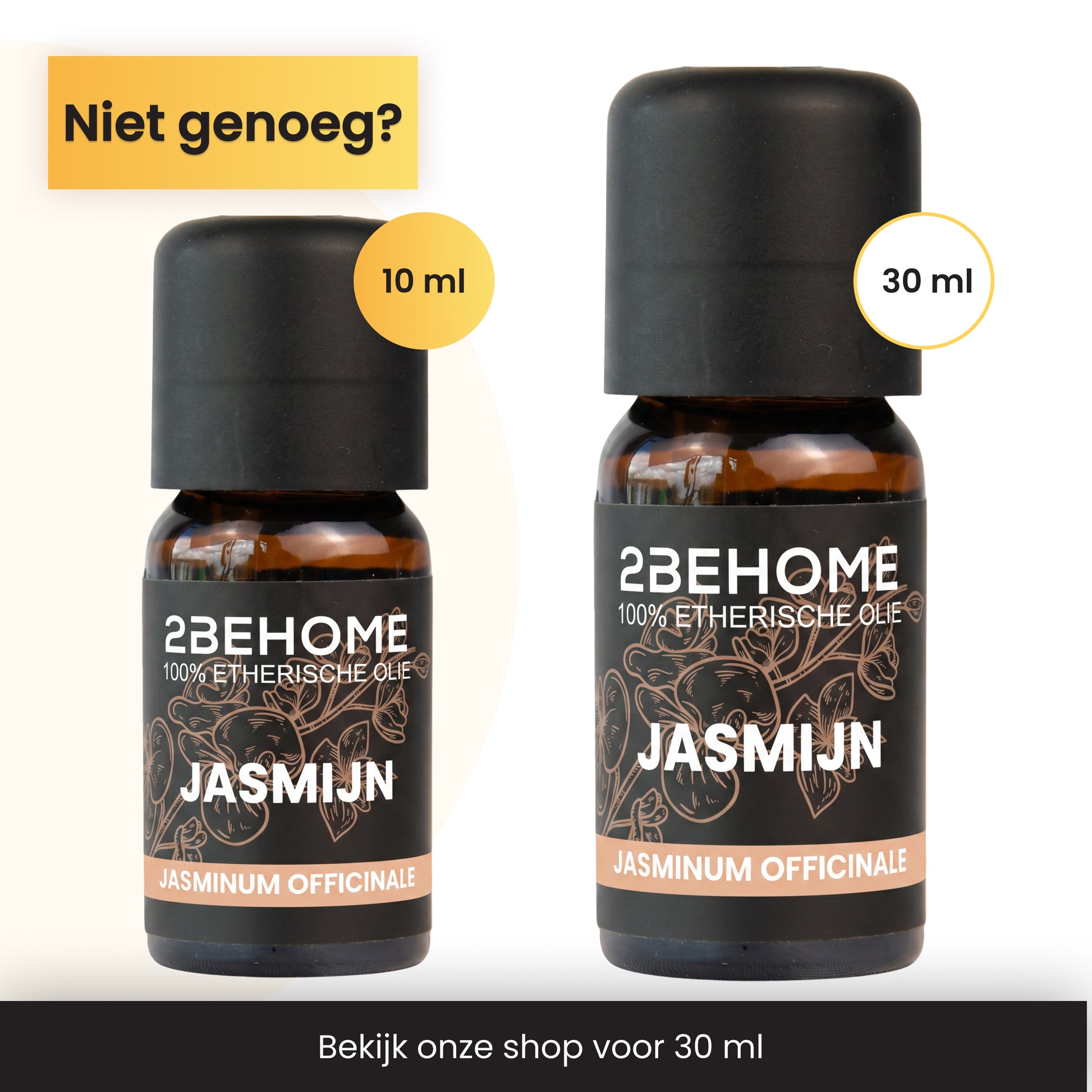 2BEHOME Etherische Olie Jasmijn - 10 ML - 1 Stuk - Essentiële olie voor Aromatherapie