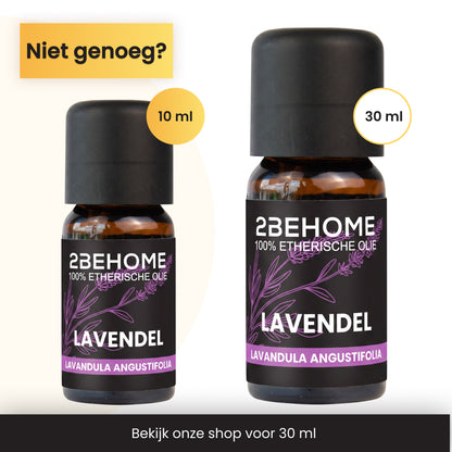 2BEHOME Etherische Olie Lavendel - 10 ML - 1 Stuk - Essentiële olie voor Aromatherapie