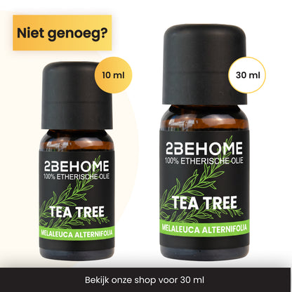 2BEHOME Etherische Olie Tea Tree - 10 ML - 1 Stuk - Essentiële olie voor Aromatherapie