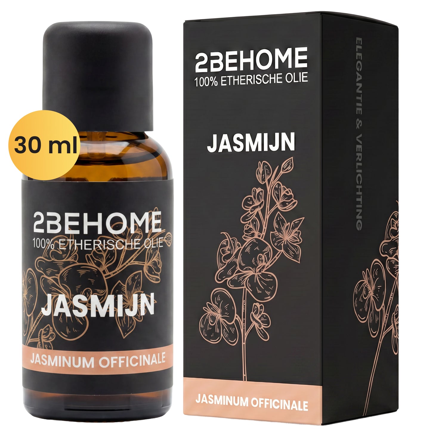 2BEHOME Etherische Olie Jasmijn - 30 ML - 1 Stuk - Essentiële olie voor Aromatherapie