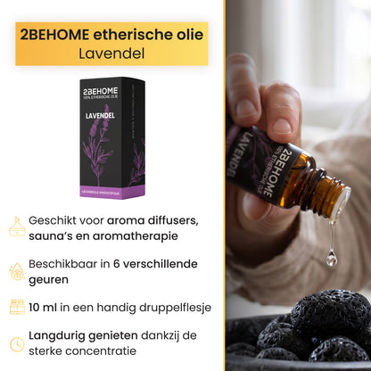 2BEHOME Etherische Olie Lavendel - 10 ML - 1 Stuk - Essentiële olie voor Aromatherapie