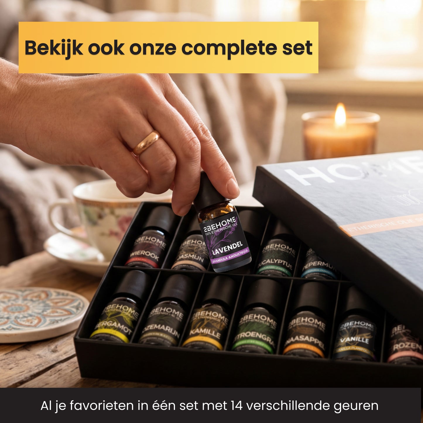 2BEHOME Etherische Olie Lavendel - 10 ML - 1 Stuk - Essentiële olie voor Aromatherapie