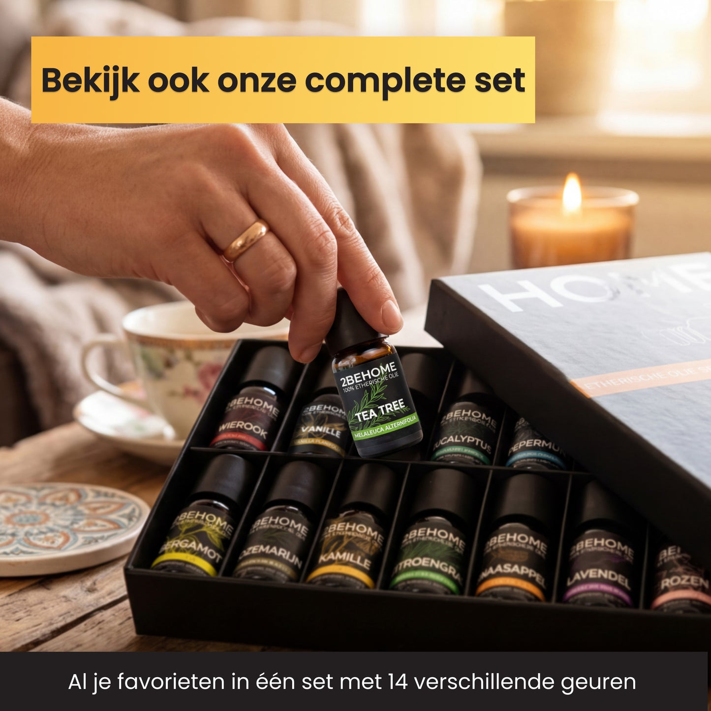 2BEHOME Etherische Olie Tea Tree - 10 ML - 1 Stuk - Essentiële olie voor Aromatherapie