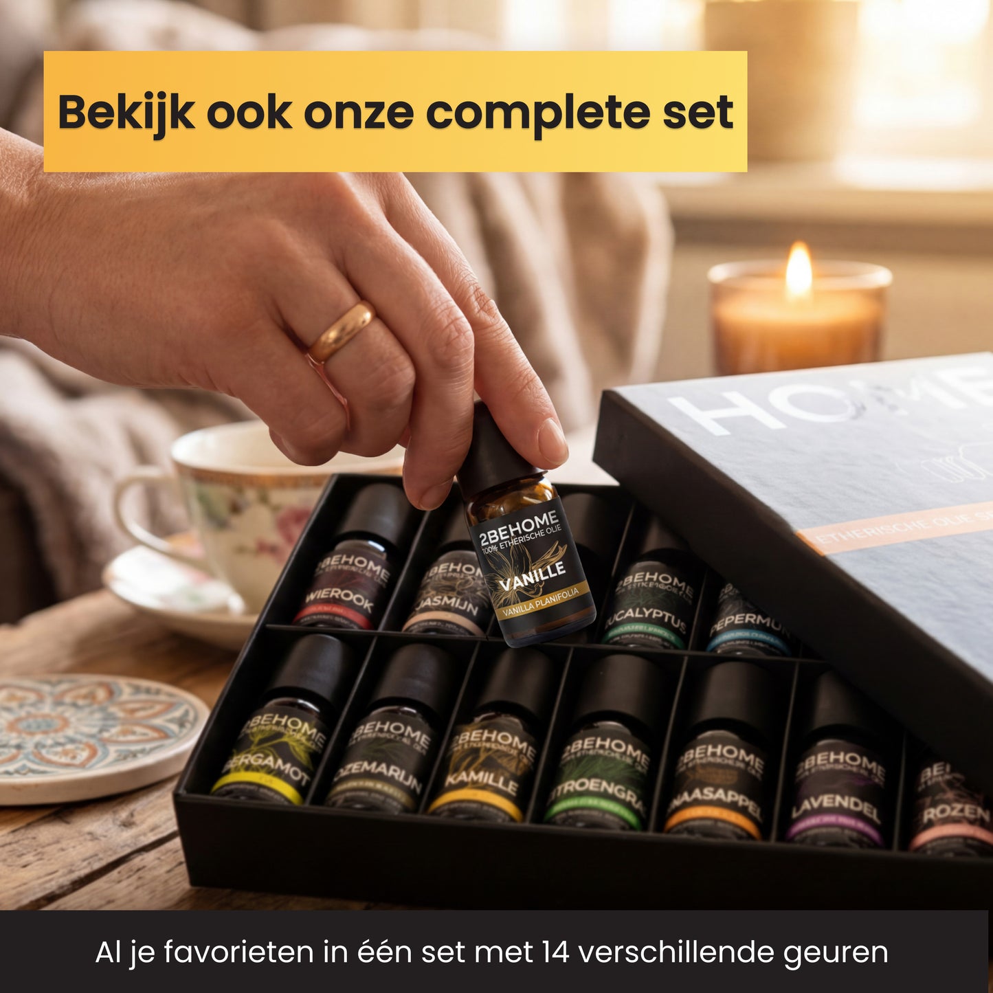 2BEHOME Etherische Olie Vanille - 10 ML - 1 Stuk - Essentiële olie voor Aromatherapie