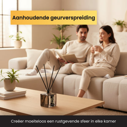 geur met stokjes die mooi op tafel past