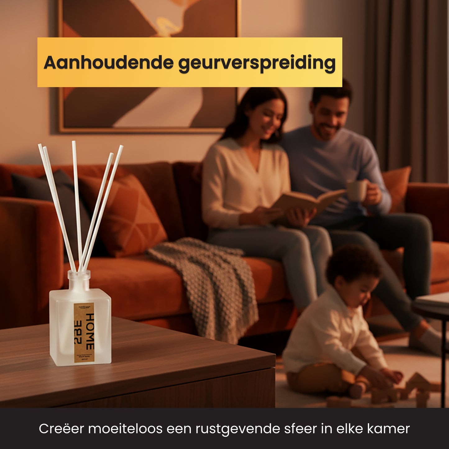 geur met stokjes die sfeer toevoegd aan je woonkamer