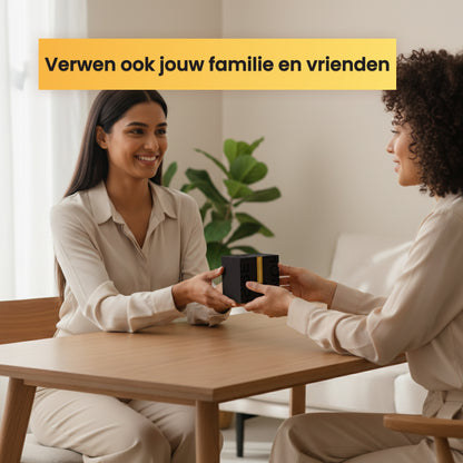 verwen familie en vrienden en geef de geurkaars cadeau