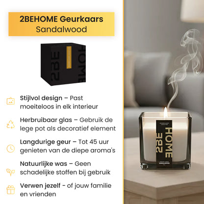 Opsomming van details over de geurkaars