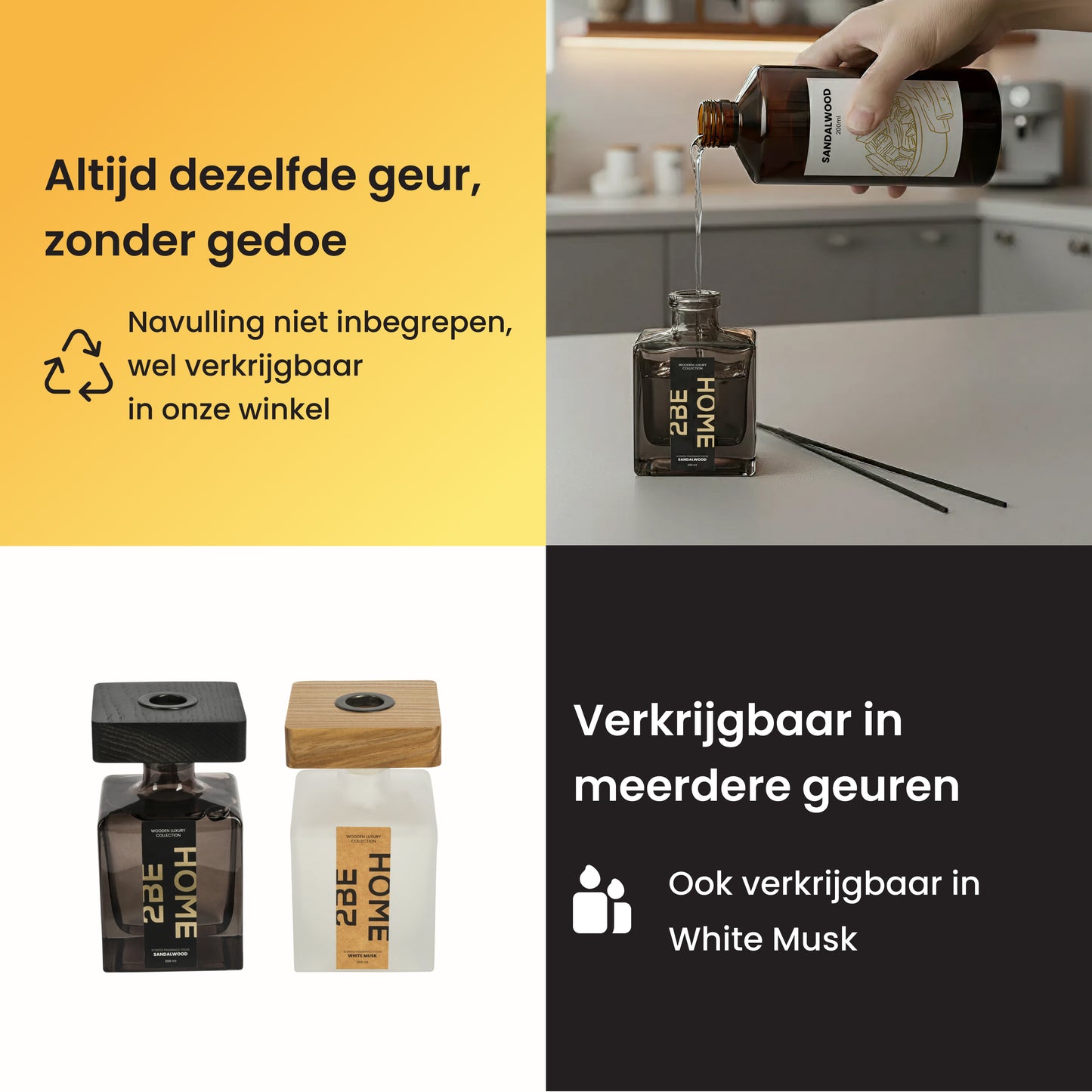 de geurstokjes navulling is ook in onze winkel verkrijgbaar om langer te genieten van het product