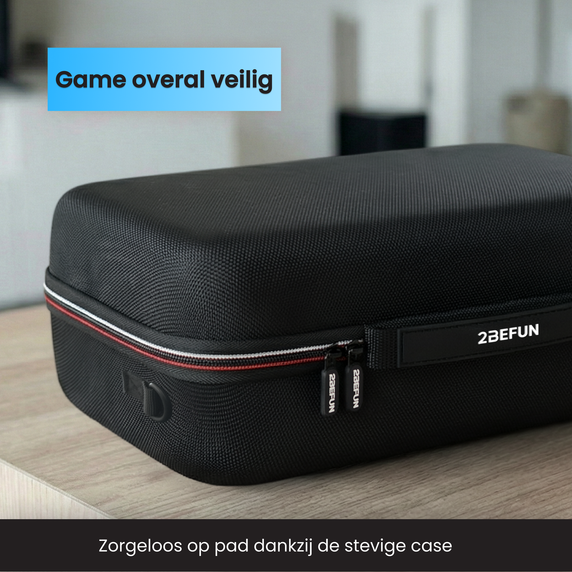 Nintendo Switch 2 case groot met stevige schokbestendige buitenkant en ritssluiting