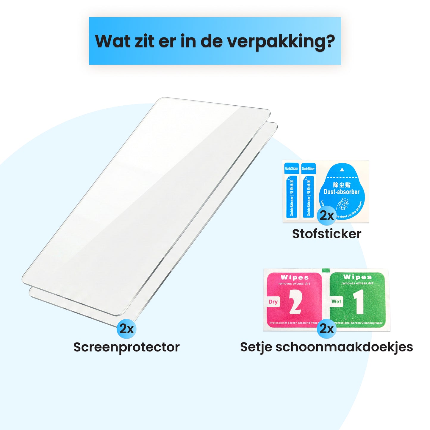 Nintendo Switch OLED screen protector set met 2 screenprotectors en schoonmaakdoekjes