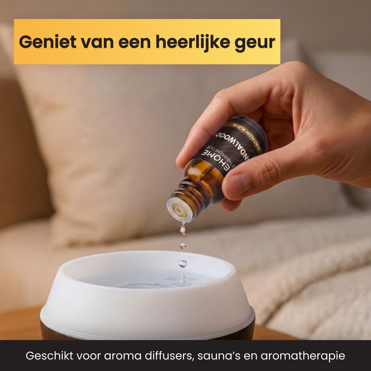 2BEHOME Etherische Olie Sandalwood - 10 ML - 1 Stuk - Essentiële olie voor Aromatherapie