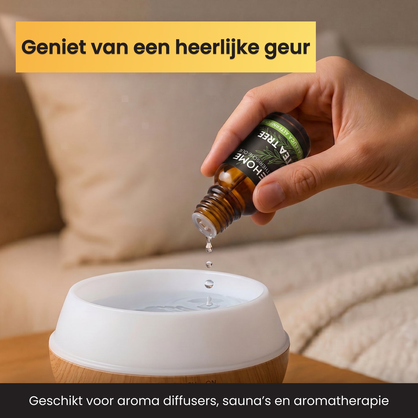2BEHOME Etherische Olie Tea Tree - 10 ML - 1 Stuk - Essentiële olie voor Aromatherapie