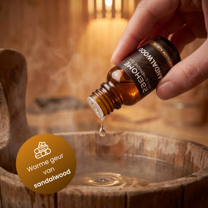 2BEHOME Etherische Olie Sandalwood - 10 ML - 1 Stuk - Essentiële olie voor Aromatherapie