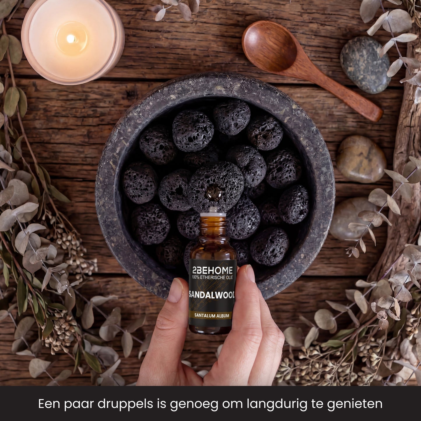 2BEHOME Etherische Olie Sandalwood - 10 ML - 1 Stuk - Essentiële olie voor Aromatherapie
