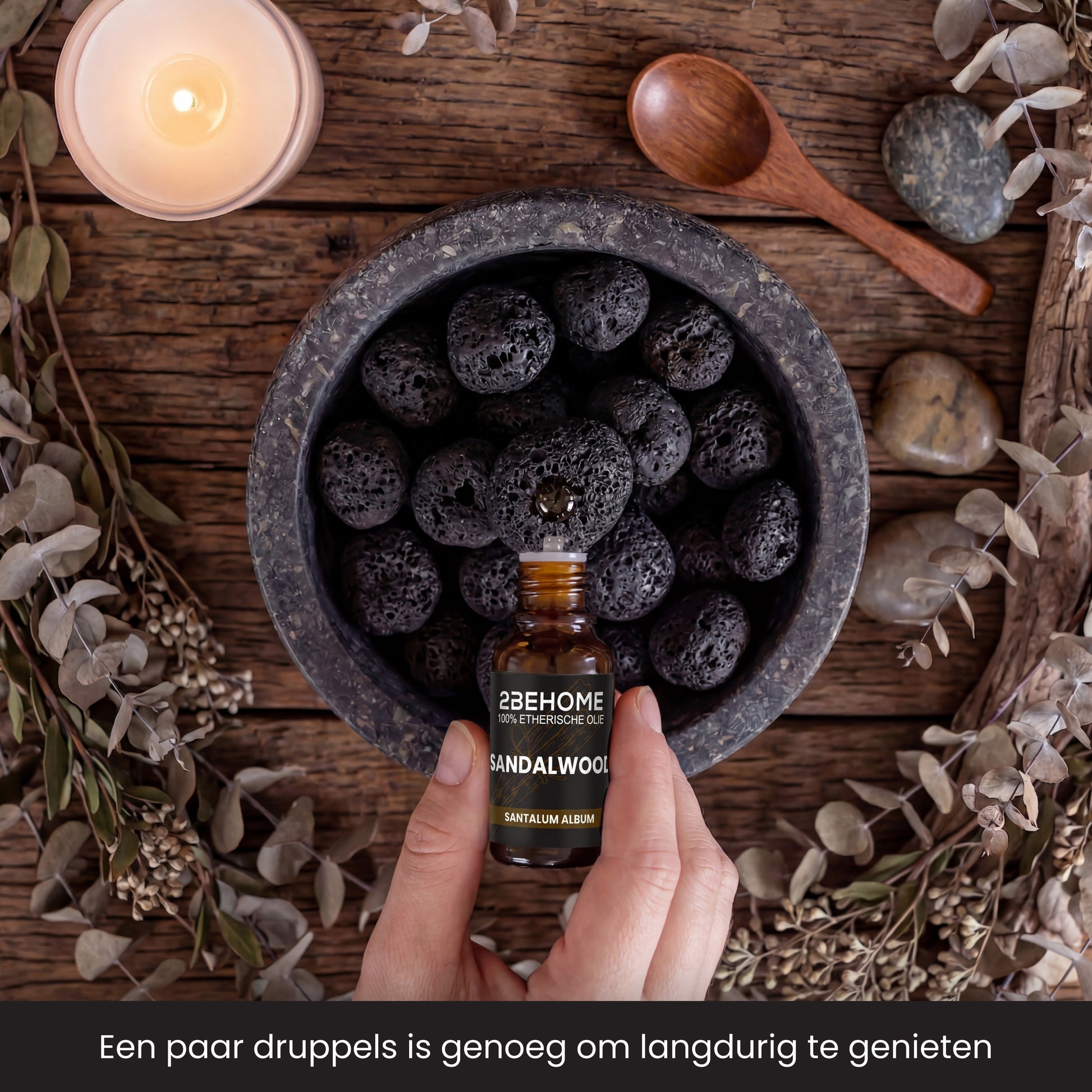 2BEHOME Etherische Olie Sandalwood - 10 ML - 1 Stuk - Essentiële olie voor Aromatherapie