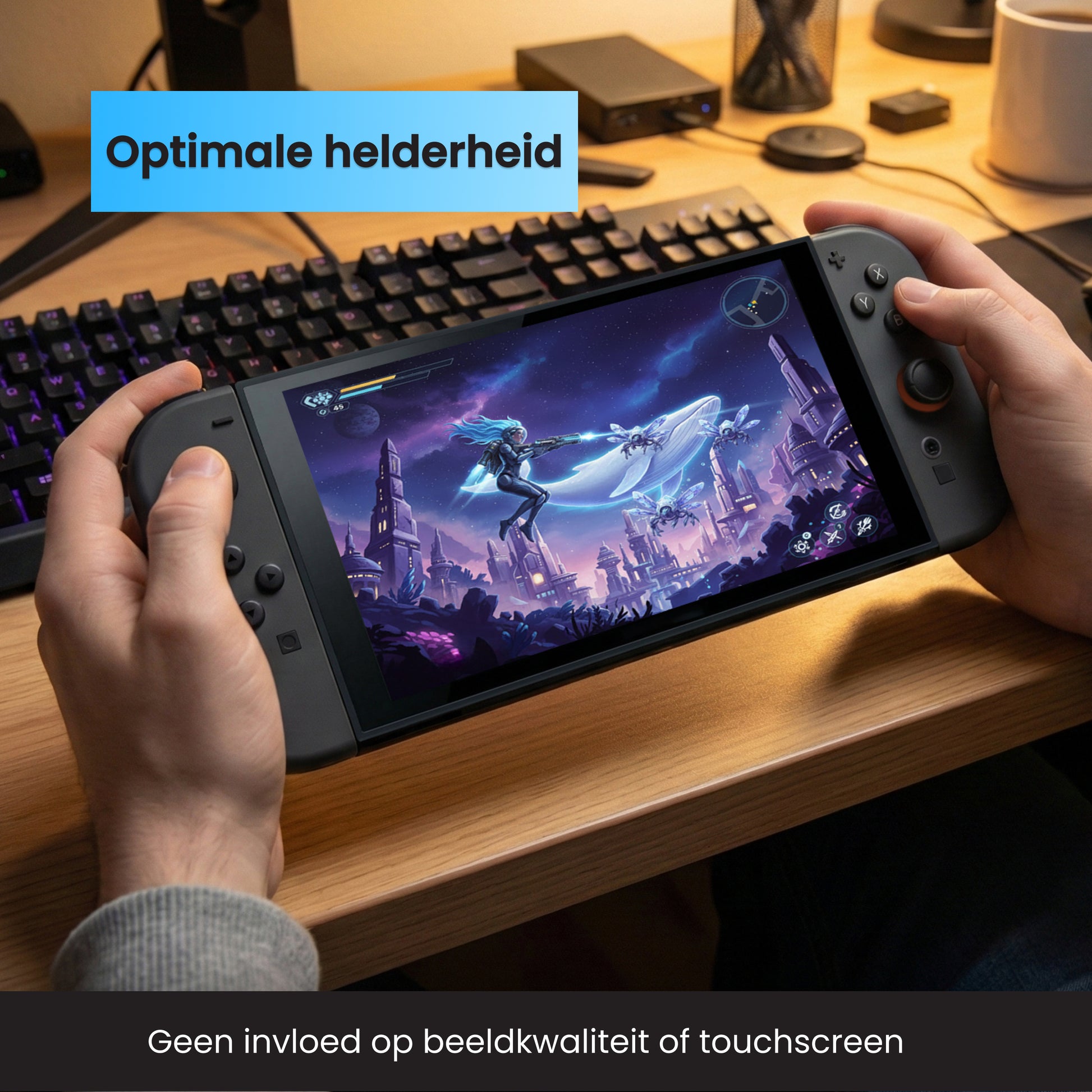 Nintendo Switch 2 screenprotector optimale helderheid zonder kwaliteitsverlies