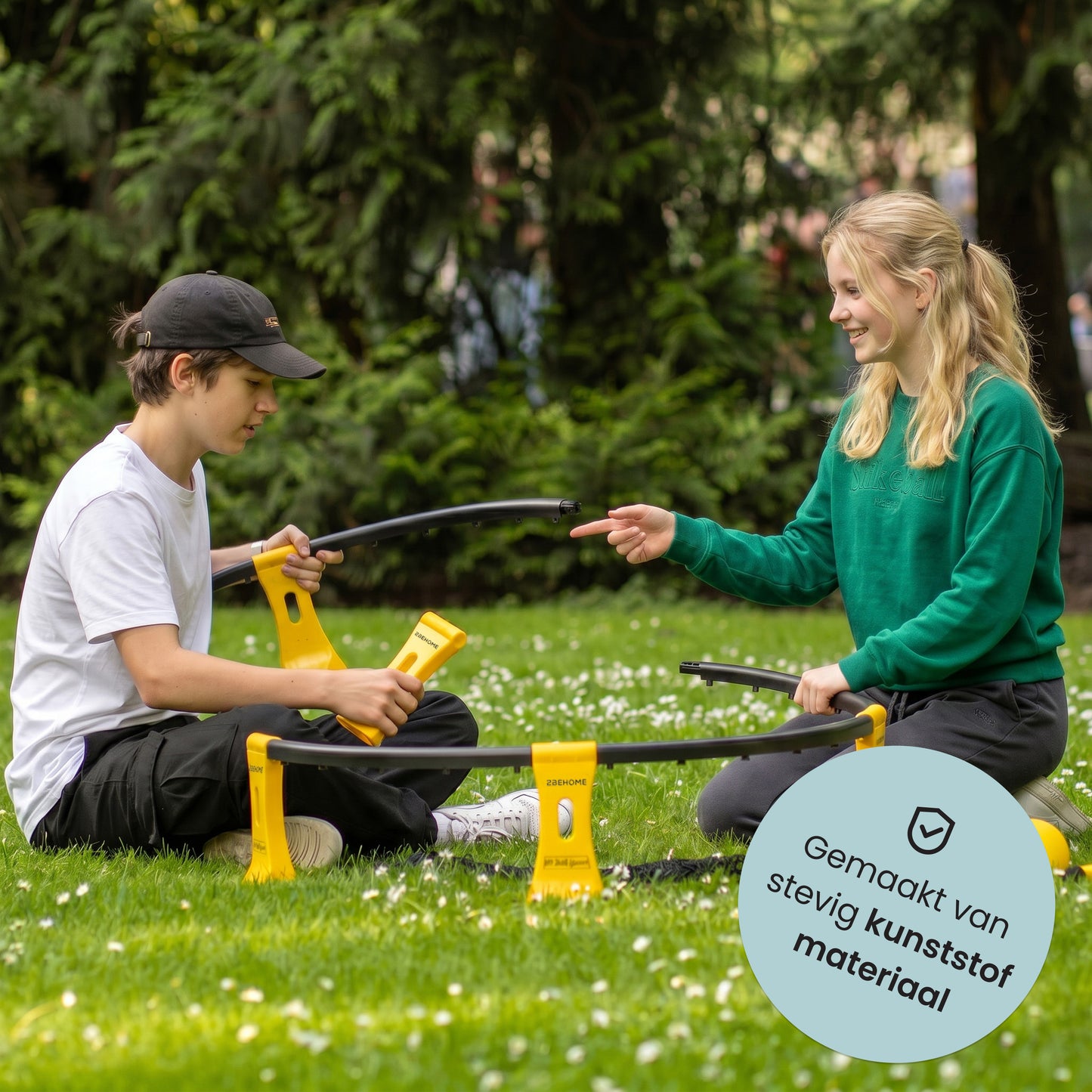 2BEHOME Roundnet set - Ook voor Spikeball & Roundball - Geel